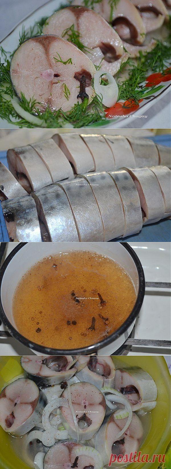 Скумбрия, маринованная в яблочном уксусе с пряностями | Готовим вместе