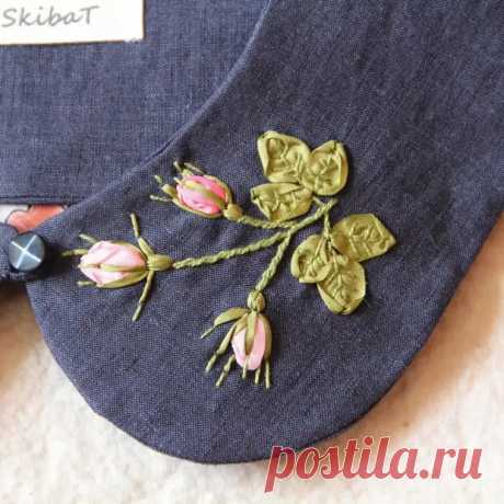 Миниатюрные вышивки-НА ВОРОТНИЧКЕ