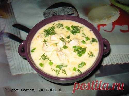 Как приготовить сырный суп с курицей - рецепт, ингридиенты и фотографии