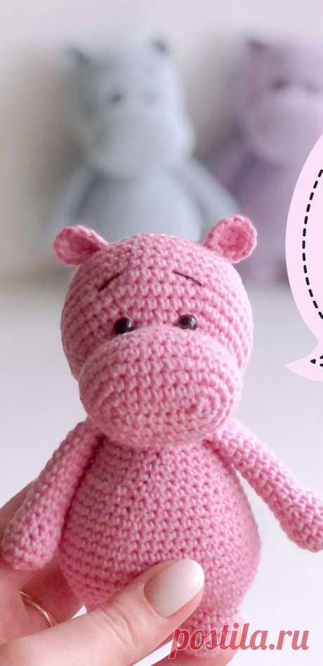 PDF Бегемотик крючком. FREE crochet pattern; Аmigurumi animal patterns. Амигуруми схемы и описания на русском. Вязаные игрушки и поделки своими руками #amimore - Бегемот, маленький бегемотик.