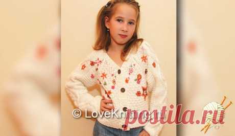 Жакет c вышивкой | Loveknitting.ru