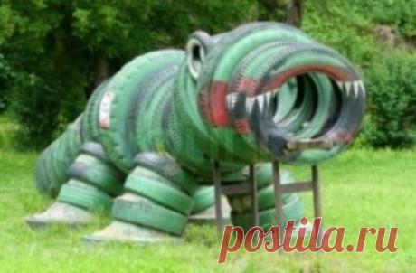 Детские игровые площадки из покрышек