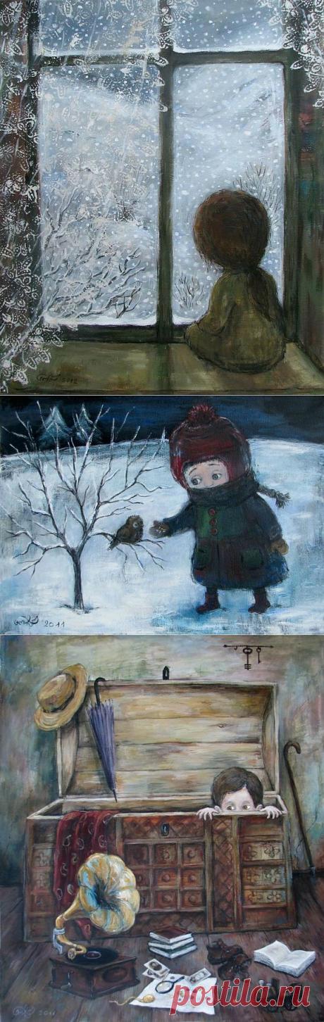 Тот озаренный детский взгляд... Художник Нино Чакветадзе.