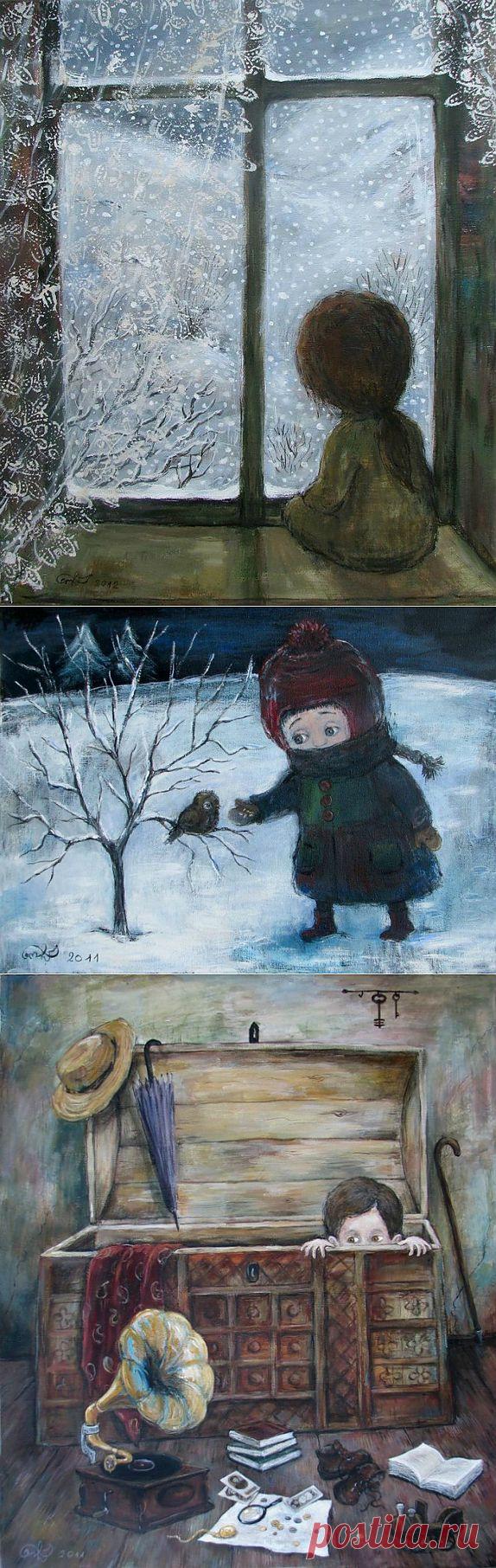 Тот озаренный детский взгляд... Художник Нино Чакветадзе.