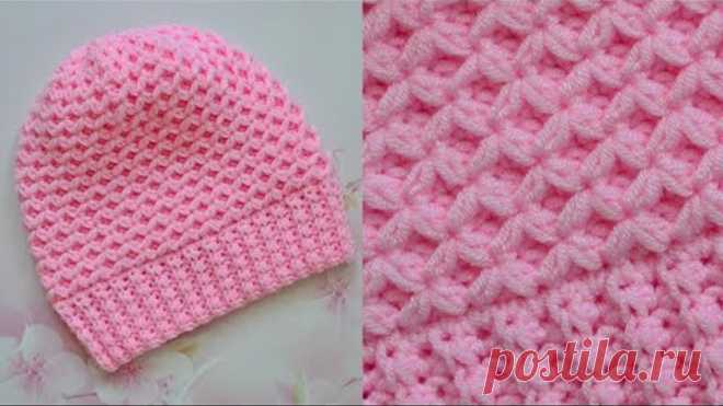 Шапка крючком НЕЖНОСТЬ. ВЯЗАТЬ ЛЕГКО. Мастер класс. Hat crochet pattern