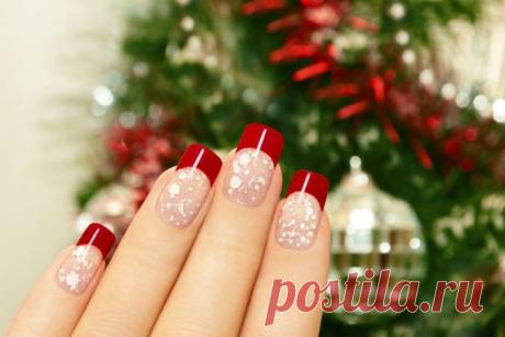 Новогодний маникюр: идеи, фото, френч, как сделать, видео