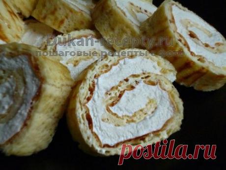 Творожный рулет без крахмала и отрубей (с Атаки) - Рецепты для диеты Дюкана | Рецепты для диеты Дюкана