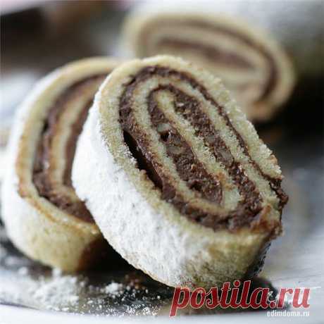Как приготовить рулет с шоколадным кремом рецепт блюда с фото