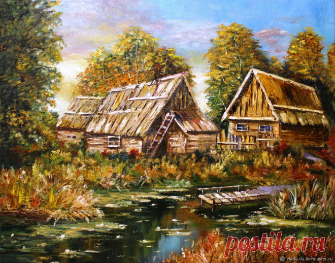 деревня рисунок красками – Google Поиск