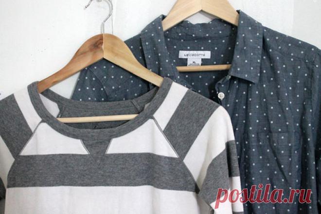 Как из старой рубашки сшить новый пуловер с баской — Мастер-классы на BurdaStyle.ru