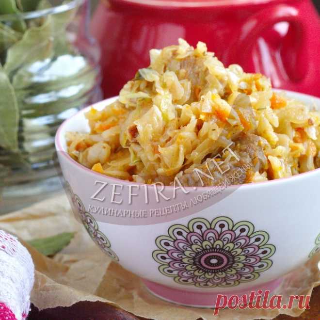 Самая вкусная тушеная капуста с мясом — Кулинарные рецепты любящей жены