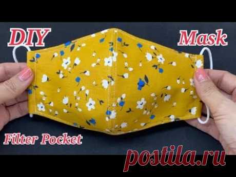 Diy Face Mask With Filter Pocket Create Easy Pattern From Dish Sewing Tutorial | วิธีทำหน้ากากอนามัย