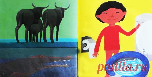 Бумагой вытрем, воду смоем...