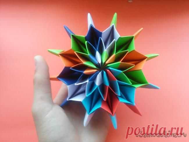 Оригами - делаем Фейерверк перевёртыш