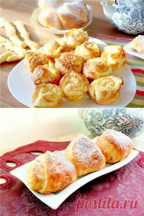 Слоено-творожное тесто c начинками на любой вкус