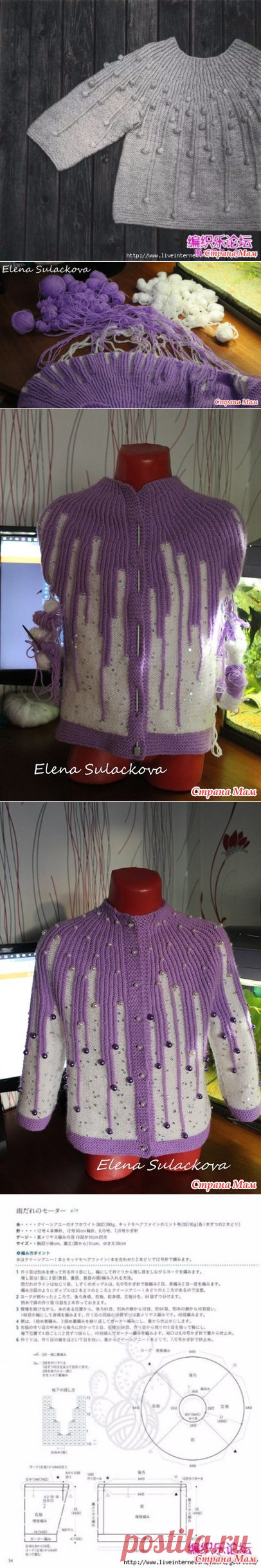 Детская кофточка " Жемчужная черничка" - Вязание - Страна Мам