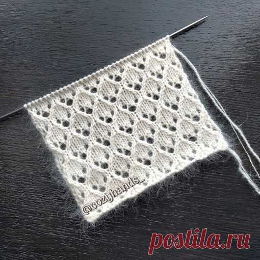 Ажурный узор спицами
