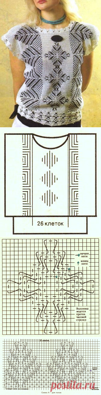 Вышивка по филейке.