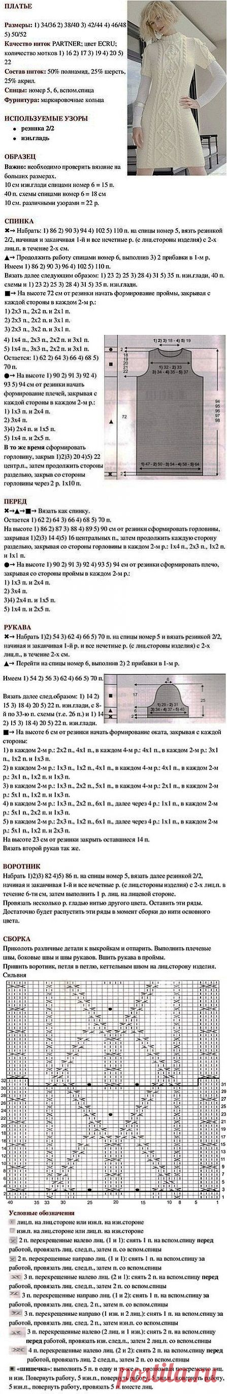 Платье спицами / Вязание для женщин спицами. Схемы / PassionForum - мастер-классы по рукоделию