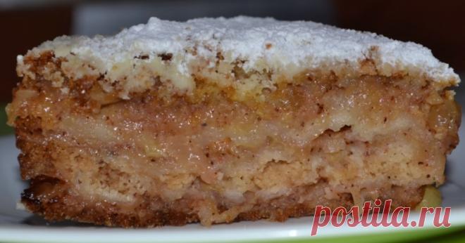 Рецепт насыпного яблочного пирога «Три стакана» без молока и яиц