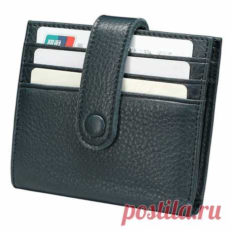 Reeple Women's Small Compact Bifold Luxury Leather Pocket Wallet Minimalist Purse with id Window (Blue) at Amazon Women’s Clothing store: