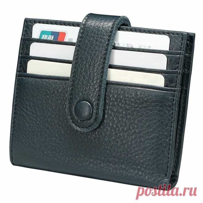 Reeple Women's Small Compact Bifold Luxury Leather Pocket Wallet Minimalist Purse with id Window (Blue) at Amazon Women’s Clothing store: