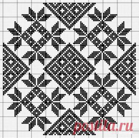 Филейное вязание - Ромбы - Lilia Vignan Подборка схем филейного вязания - Ромбы.