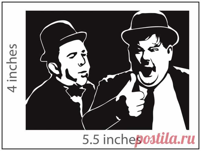 2 Laurel and Hardy Stickers Cut Vinyl Decal Stan Oliver Three Stooges | eBay