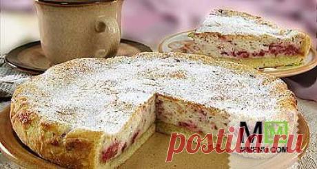 Малиново-творожный пирог - кулинарный рецепт. Миллион Меню