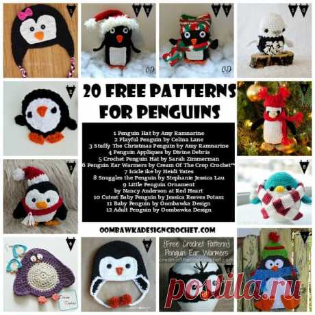 20 Free Crochet Patterns for Penguins Can you say adorable? You have to love these cute little penguins! Choose from 20 Free Crochet Patterns for Penguins in this Crochet Pattern Roundup Post.