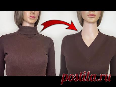 💥ШВЕЙНЫЙ ФОКУС: Как легко превратить тугую горловину в V-образную