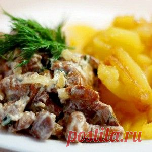 Лисички, тушеные в сметане рецепт – закуски
