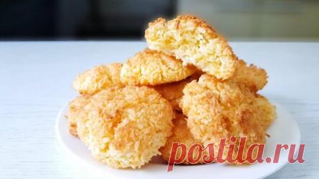 Восхитительное кокосовое печенье: всего 3 ингредиента.
