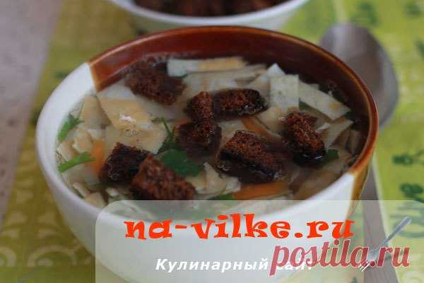 Бульон с омлетом и сухариками | Застолье-онлайн