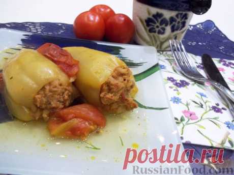 Рецепт: Перец, фаршированный мясом и рисом на RussianFood.com