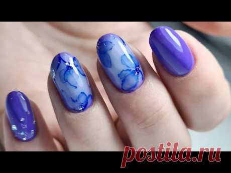 ❤ АКВАРЕЛЬНЫЕ нежные ВОЗДУШНЫЕ цветы ❤ СКИДКИ от COSMOPROFI ❤ ЦВЕТ под МОЛОЧНЫМ гелем ❤
