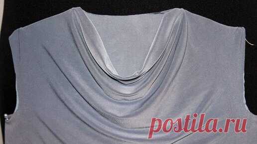 Выкройка воротника качели с цельнокроеной обтачкой | Я Женщина | Дзен