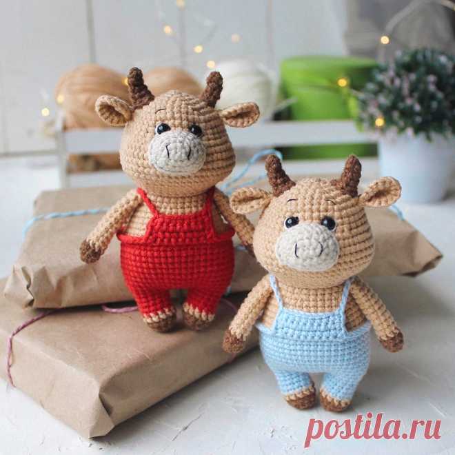 PDF Бычок крючком. FREE crochet pattern; Аmigurumi animal patterns. Амигуруми схемы и описания на русском. Вязаные игрушки и поделки своими руками #amimore - бык, маленький бычок, корова, коровка, телёнок.