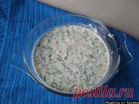 Окрошка на  воде с уксусом и майонезом