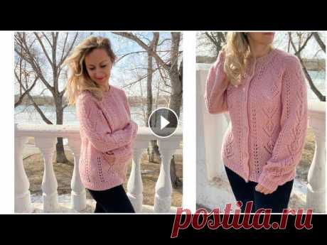 Французкая ажурная кофточка спицами из пряжи Alize Angora Star Реглан снизу Росток + Схема мастер-класс Французкая кофточка спицами с ажуром из Alize Angora Star в 2 нити. Реглан снизу МК. Knitting pattern. спицы 3 и 4 мм Расход 500 грамм Ра...