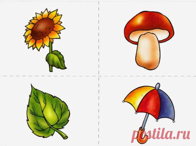 Дружная семейка: "Предметы и контуры" - развивающая игра