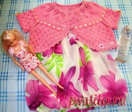 Детский жакетик-болеро с красивой кокеткой » Ниткой - вязаные вещи для вашего дома, вязание крючком, вязание спицами, схемы вязания
