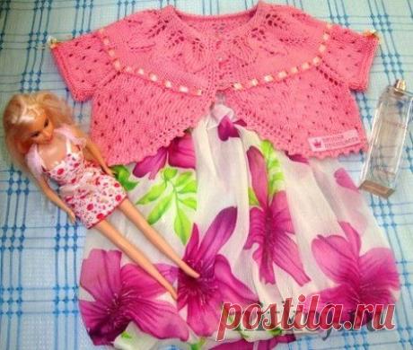 Детский жакетик-болеро с красивой кокеткой » Ниткой - вязаные вещи для вашего дома, вязание крючком, вязание спицами, схемы вязания