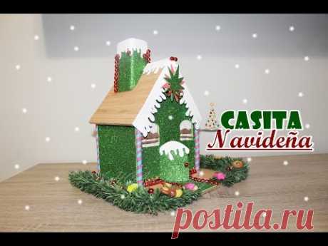🏡Casita Navideña🎅 // hecha con carton y goma eva🎄 // Decora