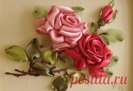 Вышивка лентами.