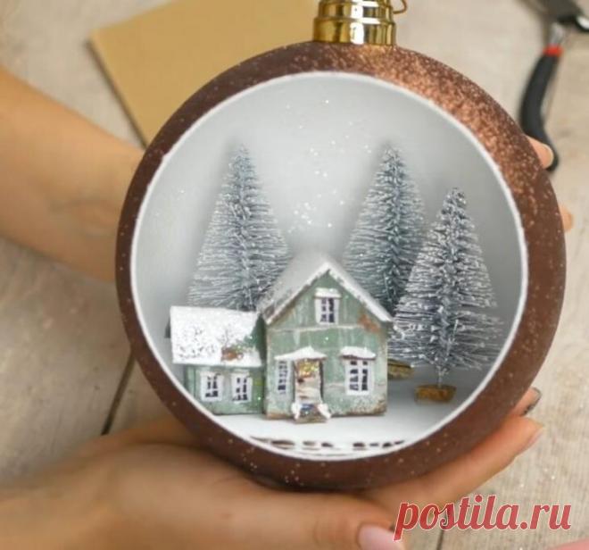 Очаровательный новогодний декор: ёлочная игрушка своими руками