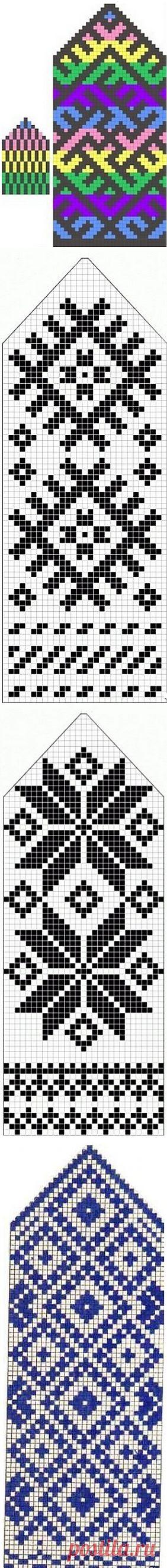 Узоры для варежек спицами