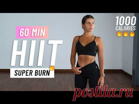 60 MIN INTENSE HIIT Workout to BURN 1000 CALORIES - Full Body Cardio At Home, No Equipment