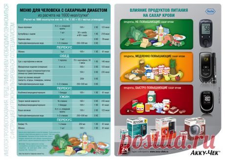 Меню для человека с сахарным диабетом