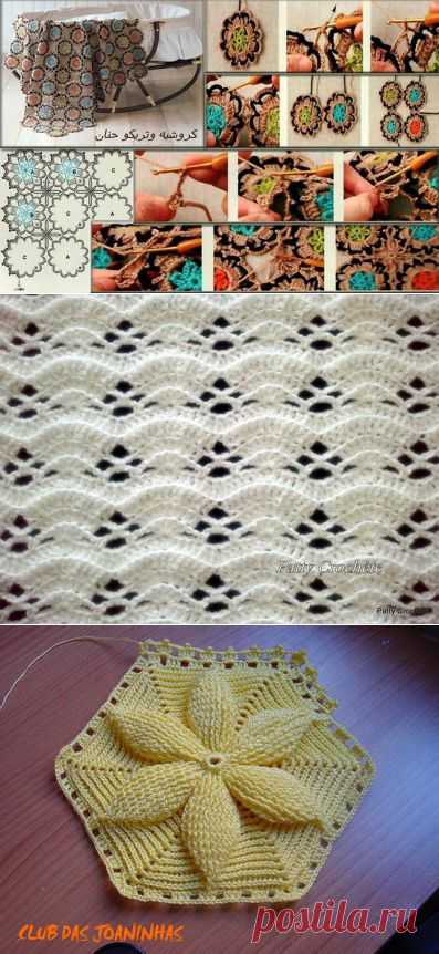Узоры для вязания крючком. Подборка 53.